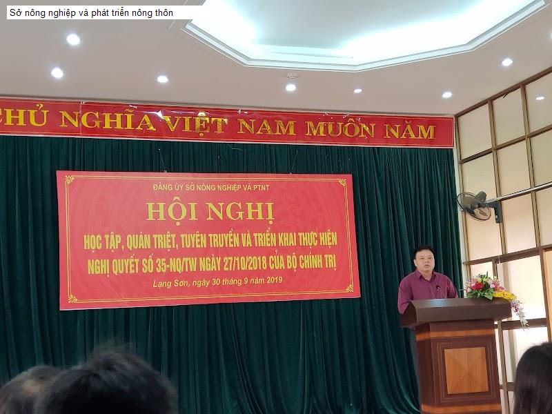 Sở nông nghiệp và phát triển nông thôn